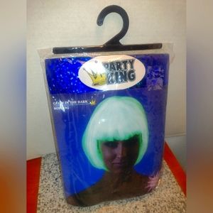 Glow In The Dark Halloween Adult Size Bob Wig